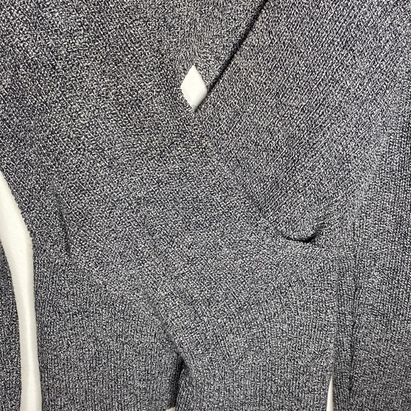 Tome NYC Crossover wrap sweater in heathered grey merino wool blend size M - Picture 13 of 16